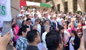 Jueces y magistrados acudieron a una manifestación en San Lázaro