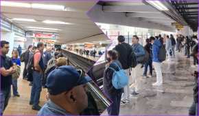 Usuarios del Metro que los tiempos de espera de un tren son demasiado largos pues los trenes se quedan detenidos