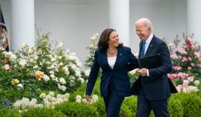 Joe Biden manifestó su apoyo a Kamala Harris, quien era su compañera de fórmula y hoy es vicepresidenta de EU.