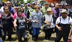 La gobernadora del Edomez realizó un recorrido por la zona afectada