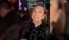 La senadora estuvo presente esta noche en el Ángel de la Independencia