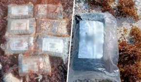 Los 'ladrillos de droga fueron encontrados en la playa