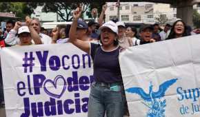 Trabajadores y estudiantes protestan contra la reforma del Poder Judicial