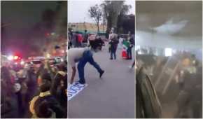 En redes sociales circulan los videos de los choques entre manifestantes y elementos de seguridad