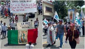 Con cantos, peticiones y oraciones, miles salieron a las calles de Tuxtla