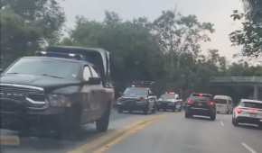 Se difundieron videos en redes de un gran despliegue policiaco hacia Tlalpan