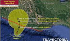 Llegará a tierras mexicanas en su categoría 3 y luego se degradará en tierra