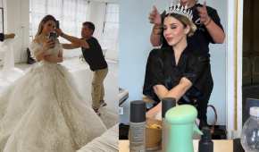 Emma Coronel fue elegida para abrir y cerrar el desfile y mostró diversos vestidos blancos de novia