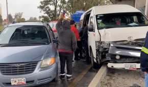 El accidente paralizó la movilización en la autopista México-Puebla