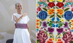 La doctora Sheinbaum usará un vestido bordado por una artesana oaxaqueña