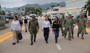 La Presidenta acudió a Acapulco pàra supervisar las acciones del gobierno