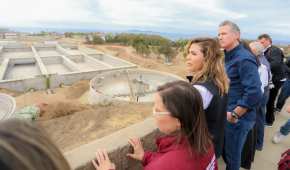 Inspeccionaron el avance en la Planta de Tratamiento de Aguas Residuales de San Antonio de los Buenos