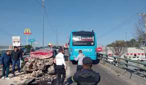 Ocurrió la mañana de este sábado, cuando el Mexibús se dirigía a la estación Quebrada