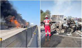 Bomberos, elementos de Capufe y autoridades locales acudieron a la zona