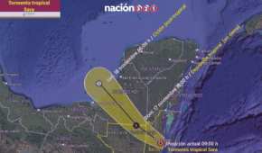 La tormenta tropical se debilitó a su paso por Belice y llegará a Guatemala y el sur de México como depresión tropical