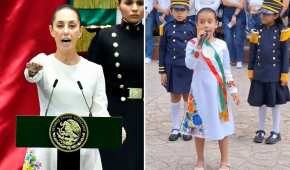 Una pequeña caracterizó a la primera presidenta de México, Claudia Sheinbaum