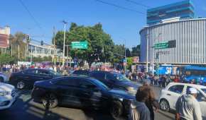 Los manifestantes piden a las autoridades que los dejen vender en la zona sur